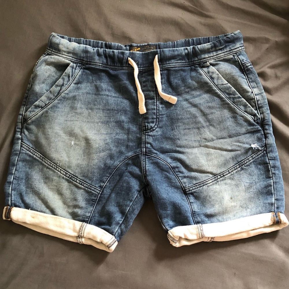 Zara Man Soft Denim Shorts Size Large